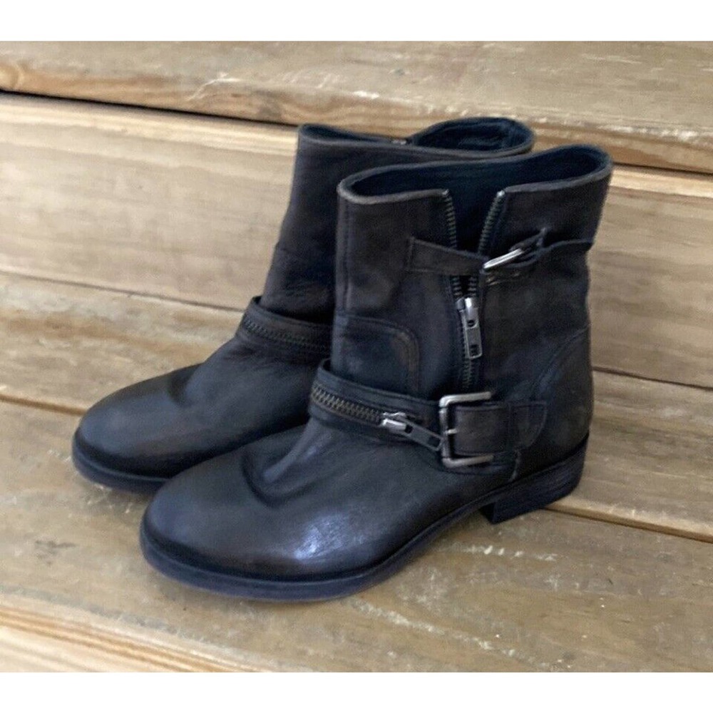 hinge Womens Biker Short motorcycle boots 6